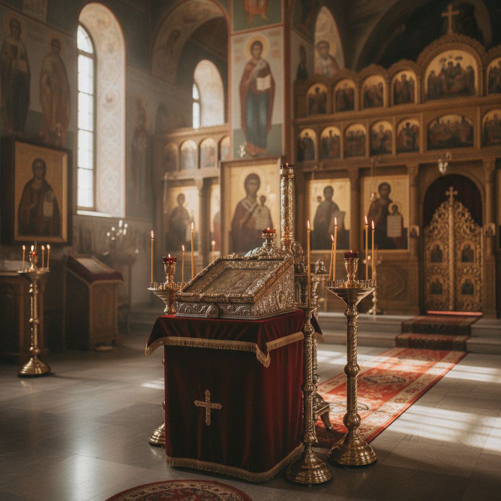 Moaștele Sfintei Ana au fost aduse în premieră în România, la Biserica Sfântul gheorghe-Nou