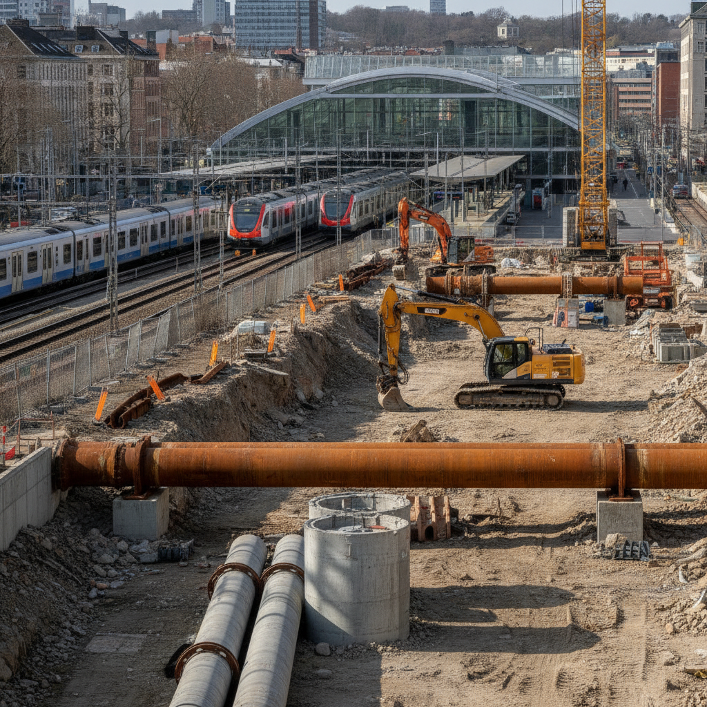 Primăria Capitalei a înlocuit 364 de metri de canalizare veche de 100 de ani la Gara de Nord
