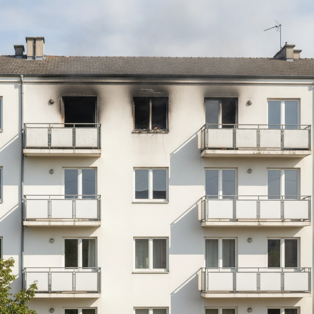 O femeie de 89 de ani a murit într-un incendiu la Călan, 12 locatari s-au autoevacuat
