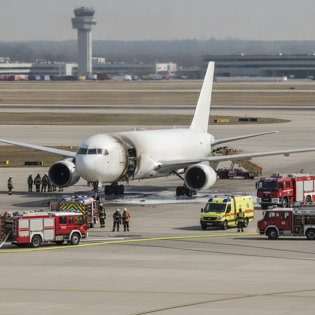 Un avion cargo Boeing 767 Amazon a luat foc la Miami, cinci oameni au murit